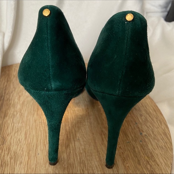 Ted Baker Pointed Court Shoe Dark Green 